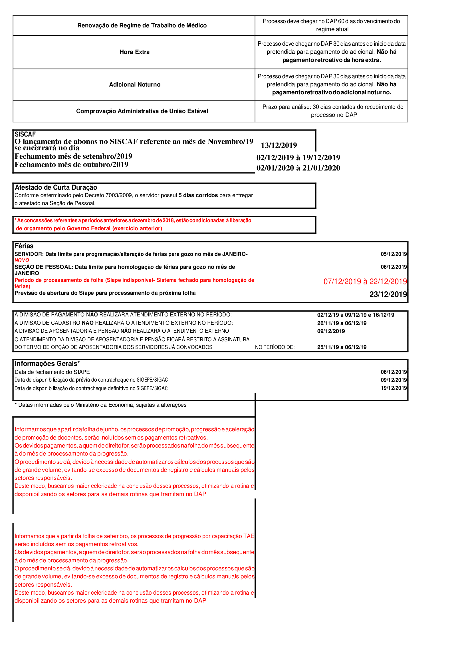 Folha: Departamentos